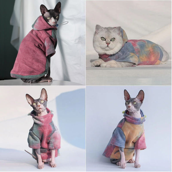dog cat hoodies keeping body warm and comfy