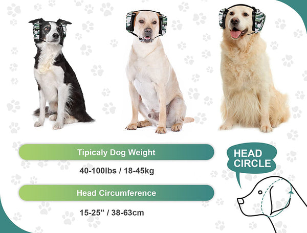 dog earmuffs size chart