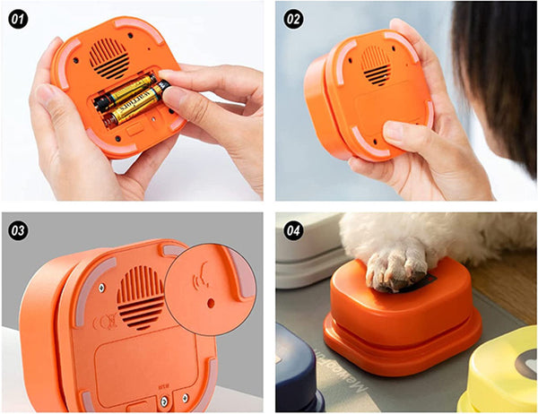 dog communication button operate step