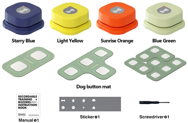 dog button for communication package list