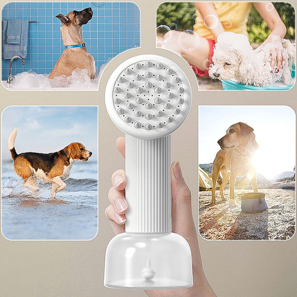 the automatic dog bath brush can be used at home and outdoors without scene restrictions