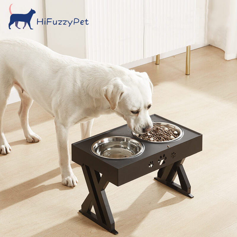 Elevated Dog Bowls, Non-slip Raised Dog Bowl with Melamine Stand, Stainless  Steel Elevated Food&Water Bowl for Pets Spine Protect – HiFuzzyPet