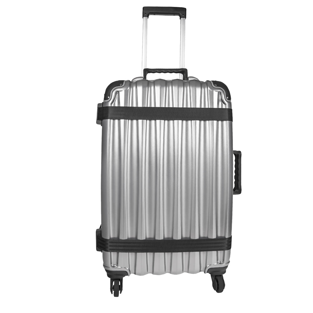 silver hard shell suitcase