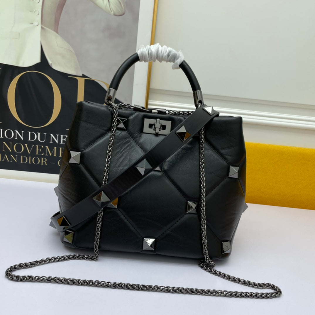 Valentino Women's Tote Bag Handbag Shopping Leather Tote Cro