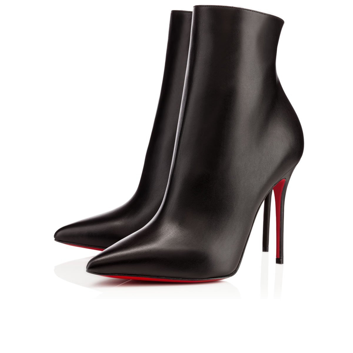 Christian Louboutin CL Trending Women's men Leather Side Zip Lace-up Ankle Boots lady Men shoes 