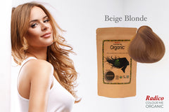 Beige blonde hair dye image