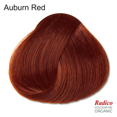Auburn red hair color sample. natural plant hair color without any chemicals.