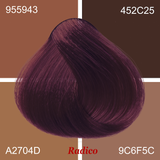 Violet Organic Hair Color. Dark Skin Tone.