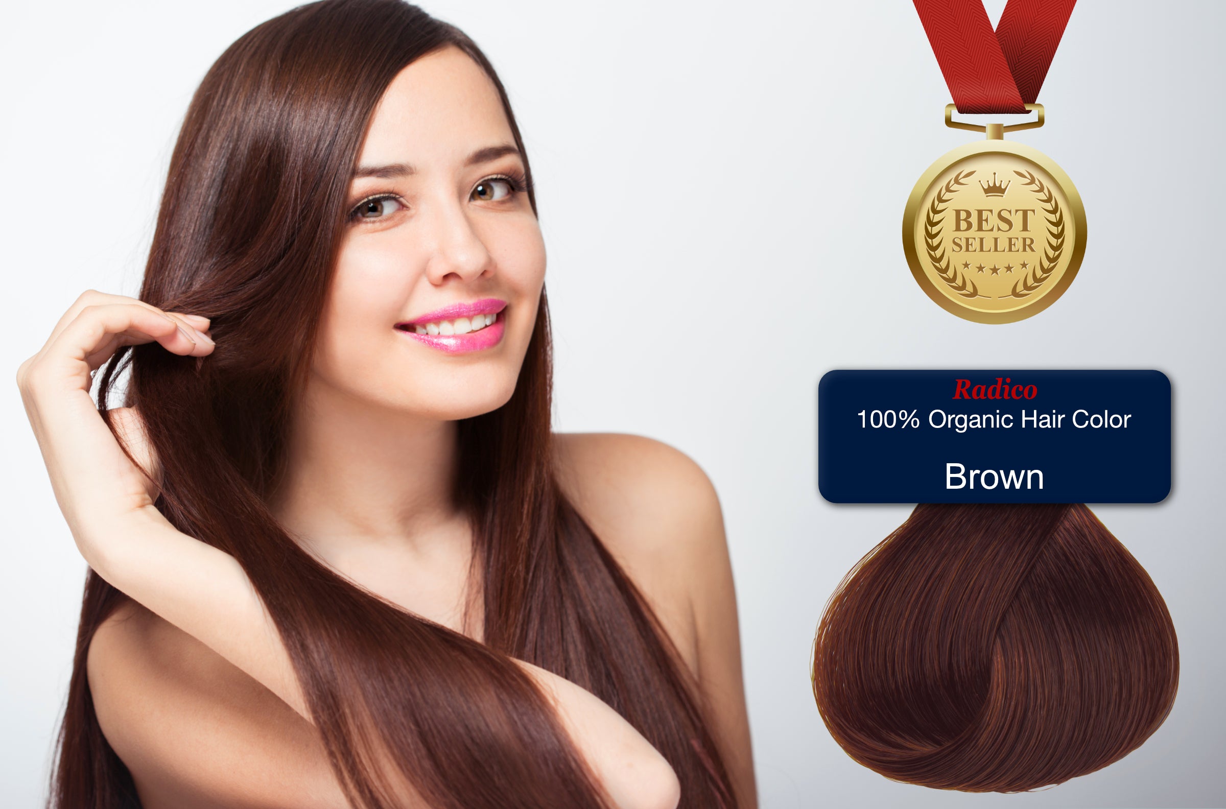 Brown - Non-Toxic & 100% Organic Hair Dye – Radico USA