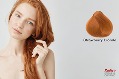 Natural strawberry blonde hair color image.