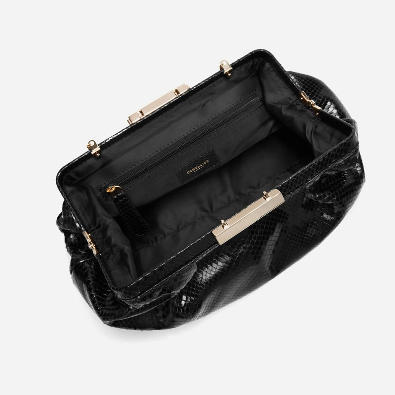 Florence Bag in Black Embossed Snake