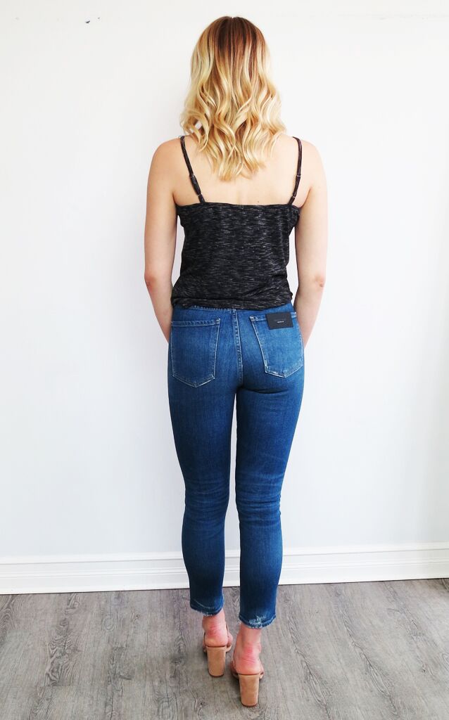 olivia crop high rise slim in reset