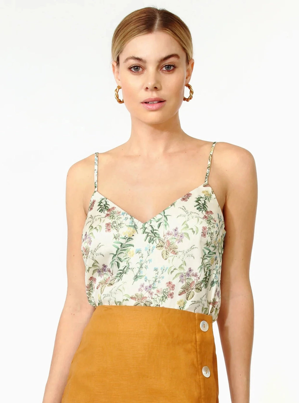 Desiree Cowl Neck Cami in Sand