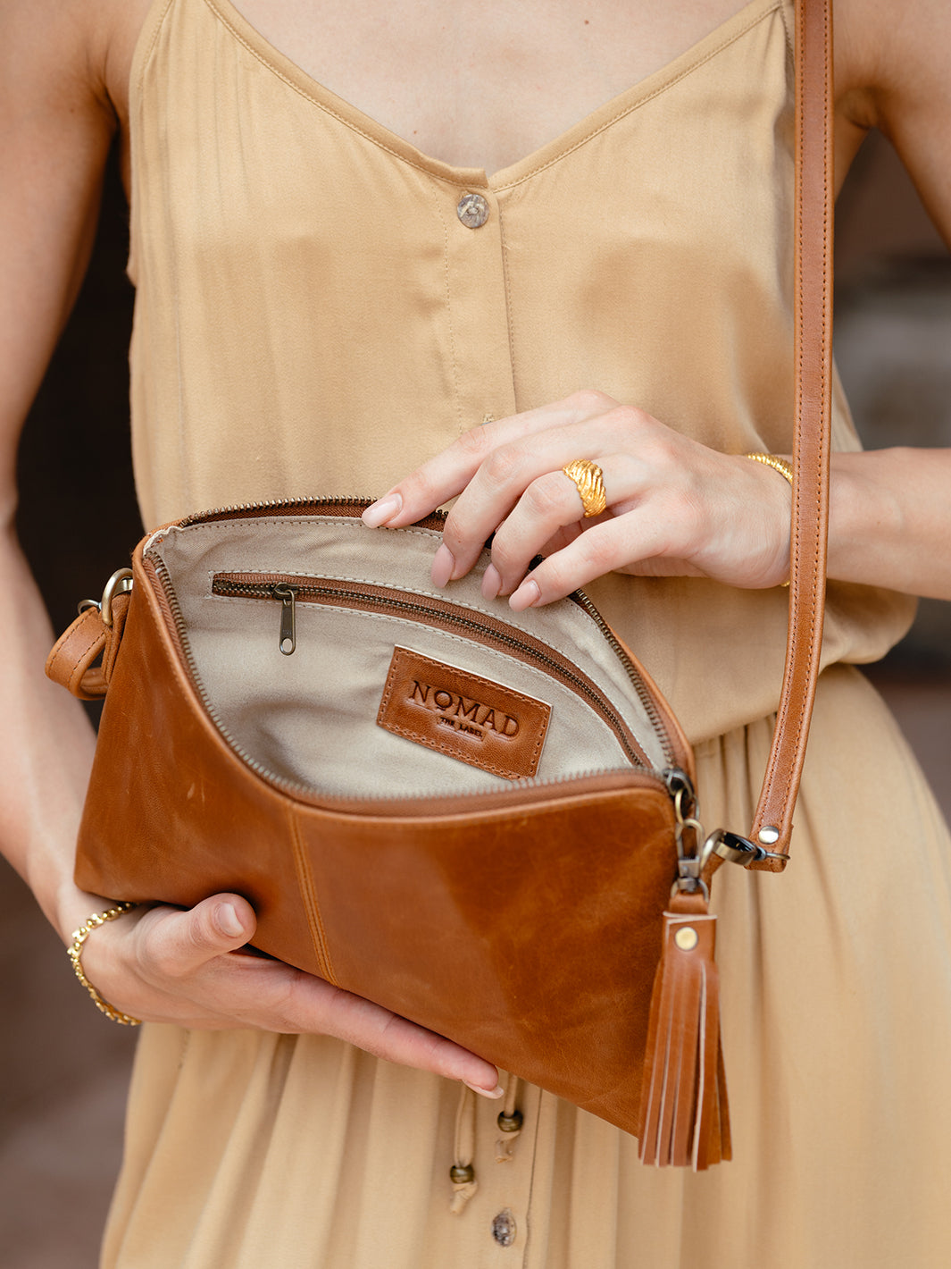 Twilight Leather Clutch Terracotta