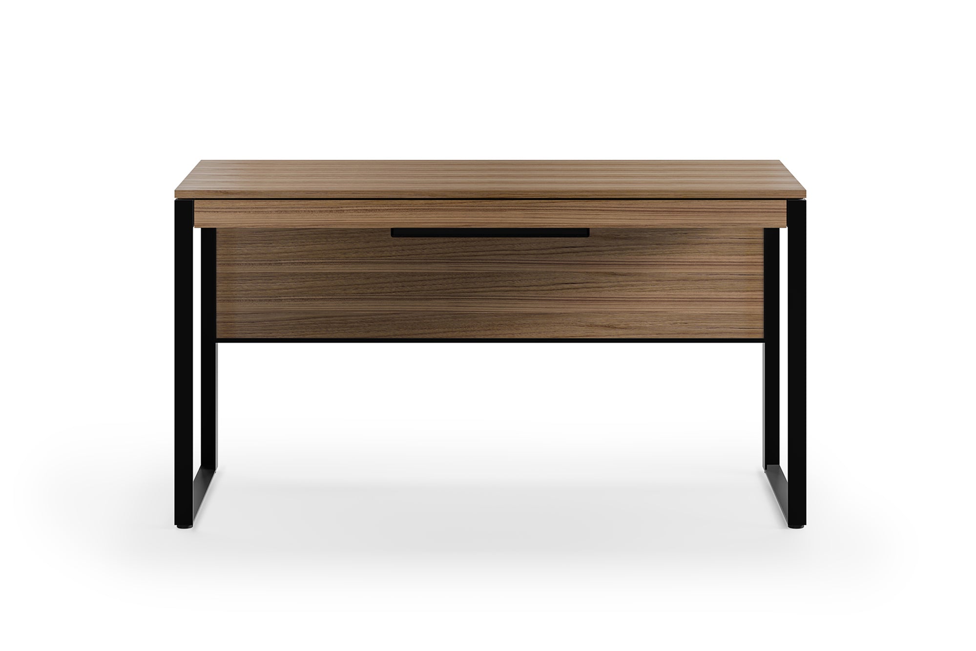 Shop modern Linea Desk in Walnut, Satin White and Charcoal Ash in Austin. -  Five Elements Furniture