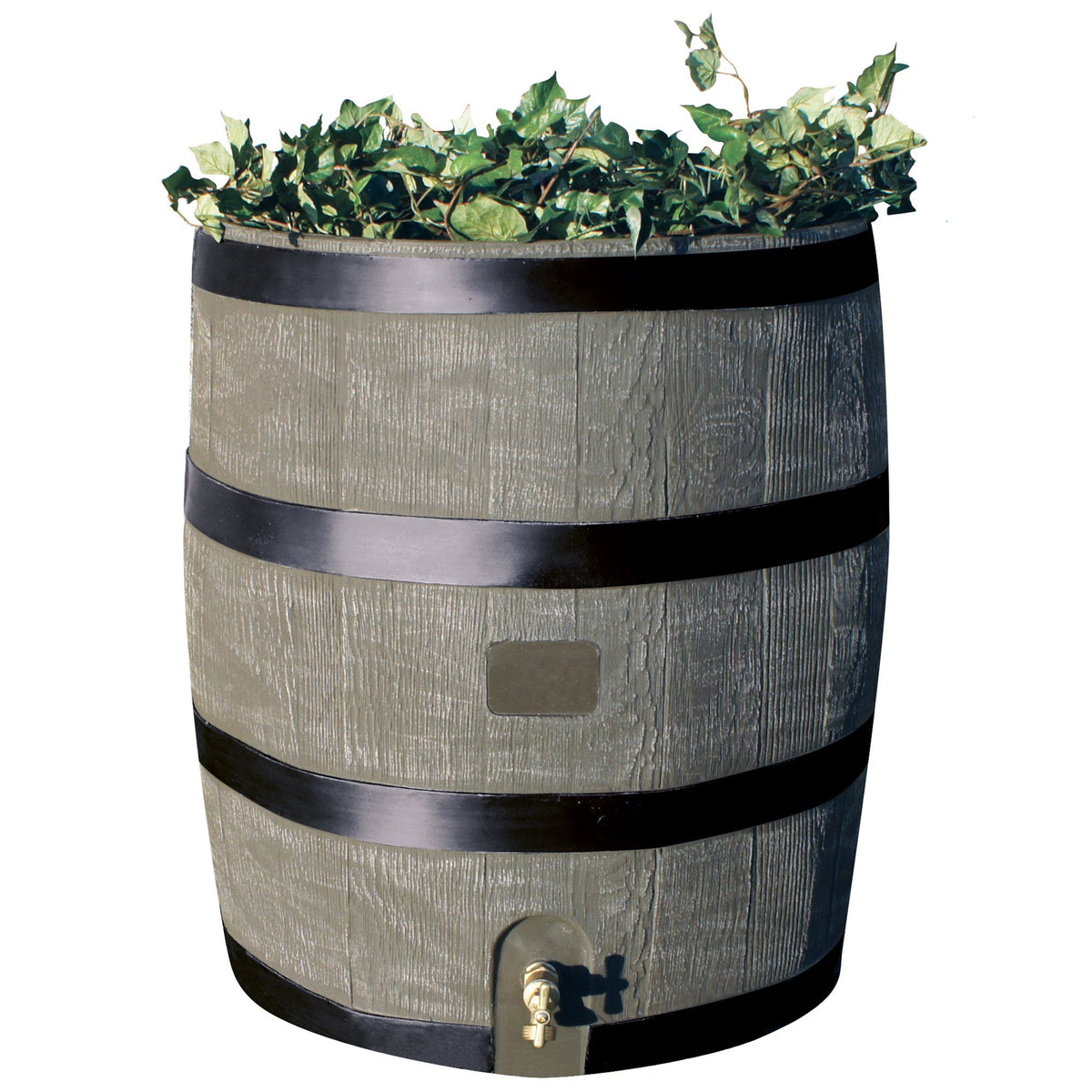 Features: ✔️ Large built in planter on top of the barrel✔️ 35 gallon capaci...