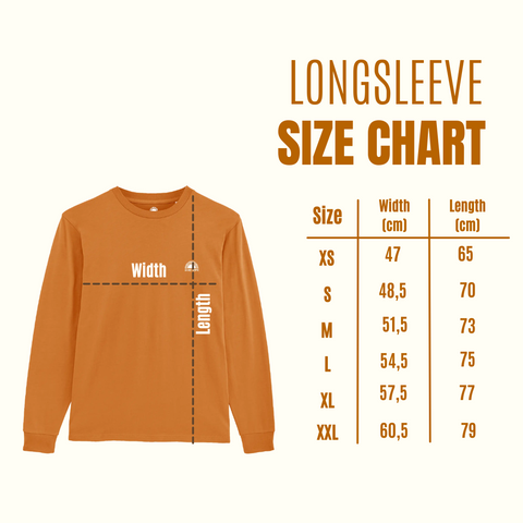 Size chart longsleeve suay hype