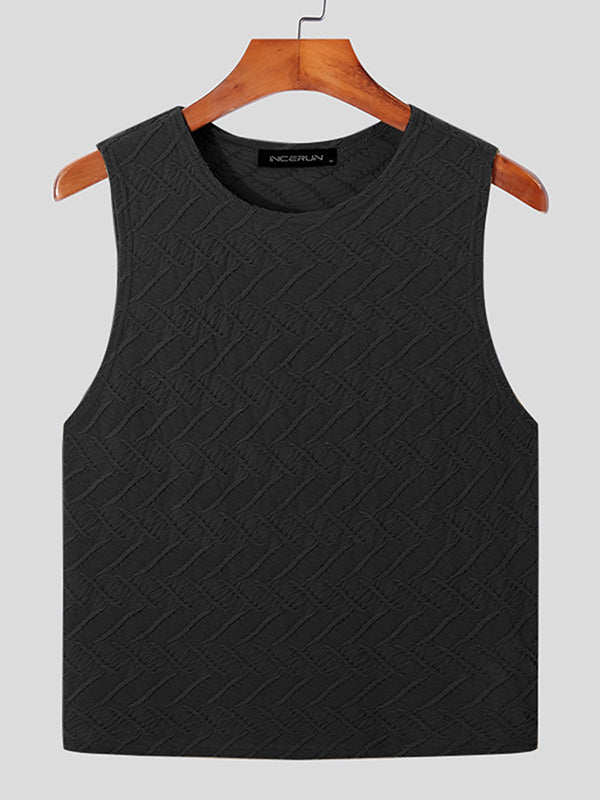 Mens Knitted Stretchy Slim Crop Tank Top SKUJ31413 – INCERUNMEN