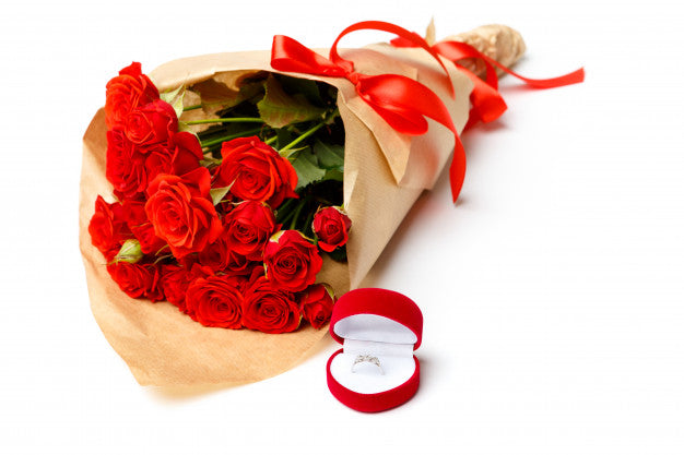 red flower for marriage proposal