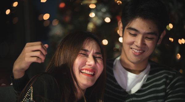 couple laughing