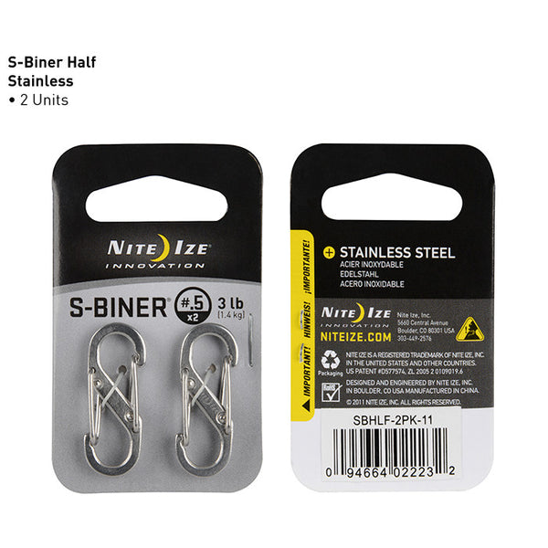 S-Biner (stainless steel) Sizes #.5 - #5