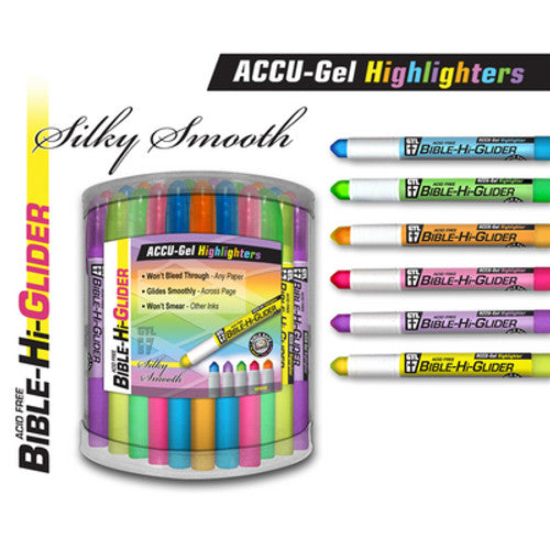 Gel Highlighters - ACCU-Gel - 6 colors - Bible Society in Israel