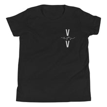 Cargar imagen en el visor de la galería, V&amp;V - Embroidery - Youth Short Sleeve T-Shirt - Vessel and Vine Apparel
