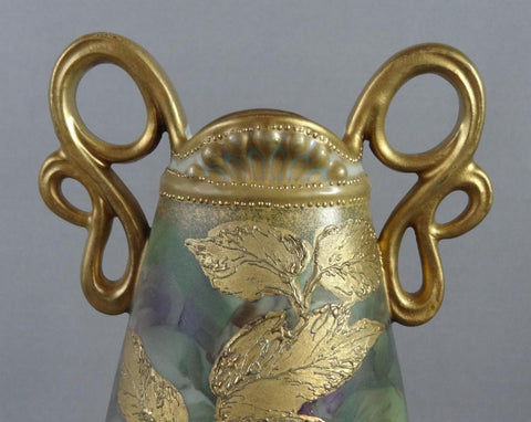 オールドノリタケ 花瓶‐　金の蔦と藤