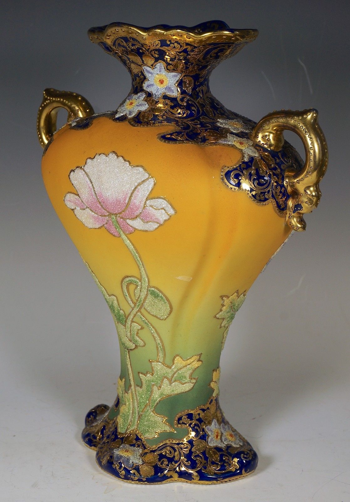 オールドノリタケ　NIPPON　コラーレンコバルト花瓶