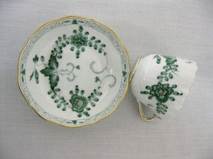 マイセン(meissen)インドの華グリーンのカップ＆ソーサー