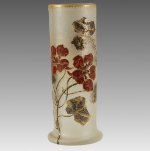 モンジョワ　ルグラ(legaras)　エナメルカメオガラス花瓶