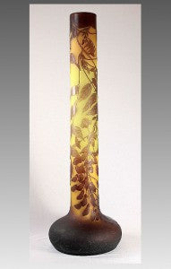 エミール・ガレ　カメオ彫り　フロア花瓶