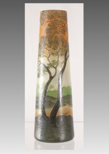 ルグラ　アシッド　エッチング　エナメル　カメオ　風景画花瓶