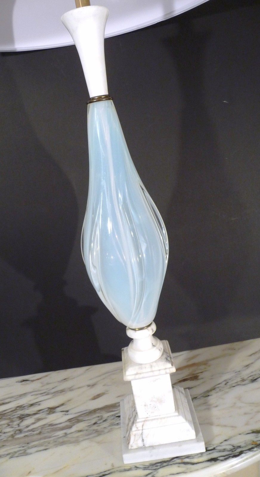 ベネチアングラス（ムラノガラス）テーブルランプ – アンティーク