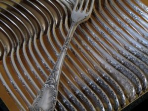 ピュイフォルカのスターリングシルバー食卓食器６０本セットのフォーク
