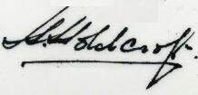 ハロルド・ホールドクロフトのサイン