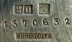 クリストフルシルバーの初期の刻印