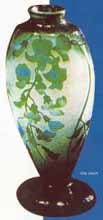 ミューラー兄弟(MullerFreresLuneville)　ガラスのアンティーク花瓶