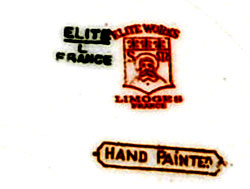 リモージュのマーク（刻印、バックスタンプ）limoges-elite-l-france-mark