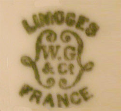 リモージュのマーク（刻印、バックスタンプ）1891-1932年代　limoges-w-guerin-9132