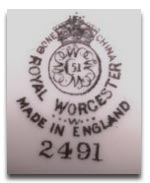 ロイヤルウースター royal worcesterのマーク1956