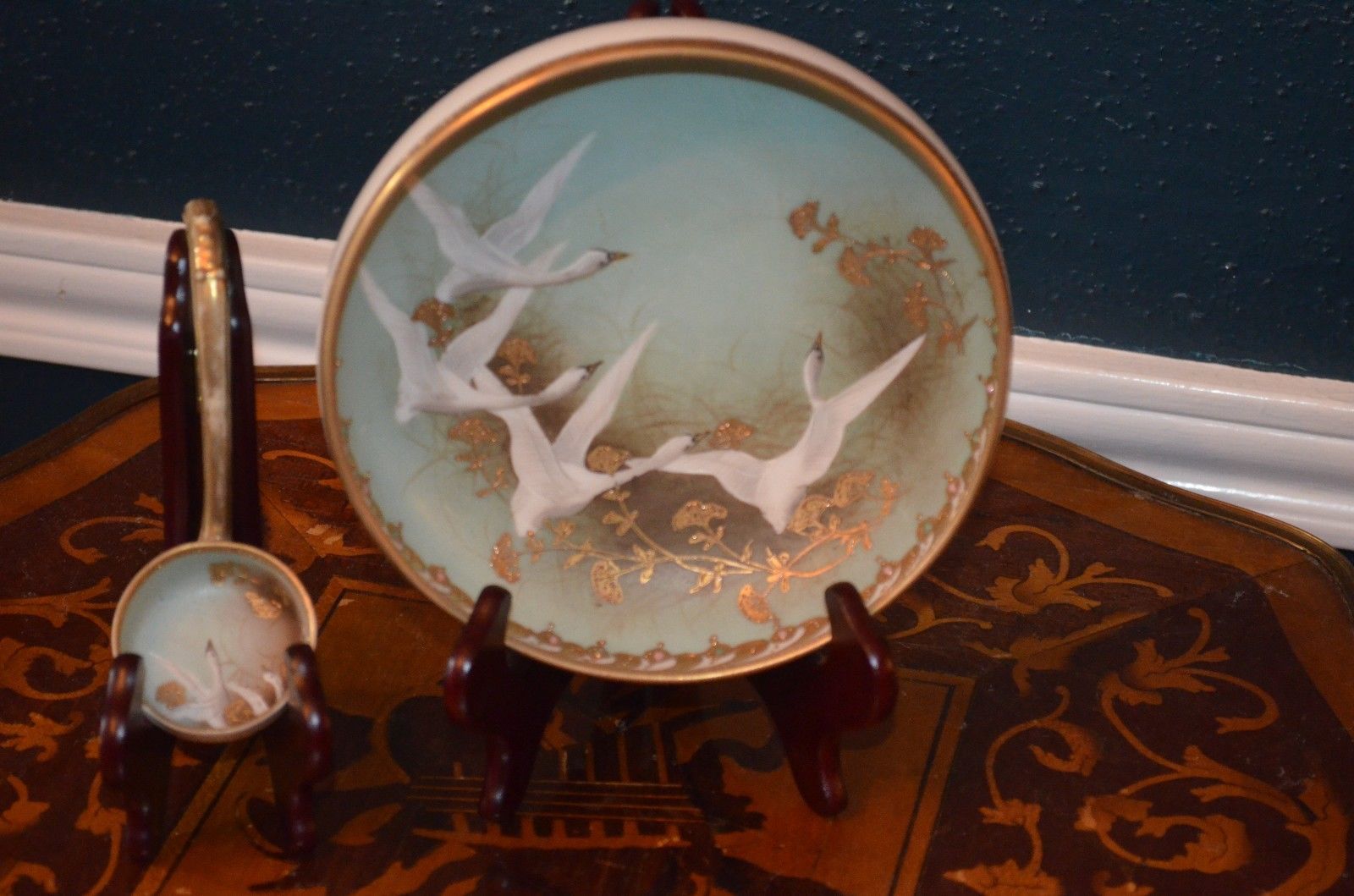 オールドノリタケ　飾り皿と柄杓のセット