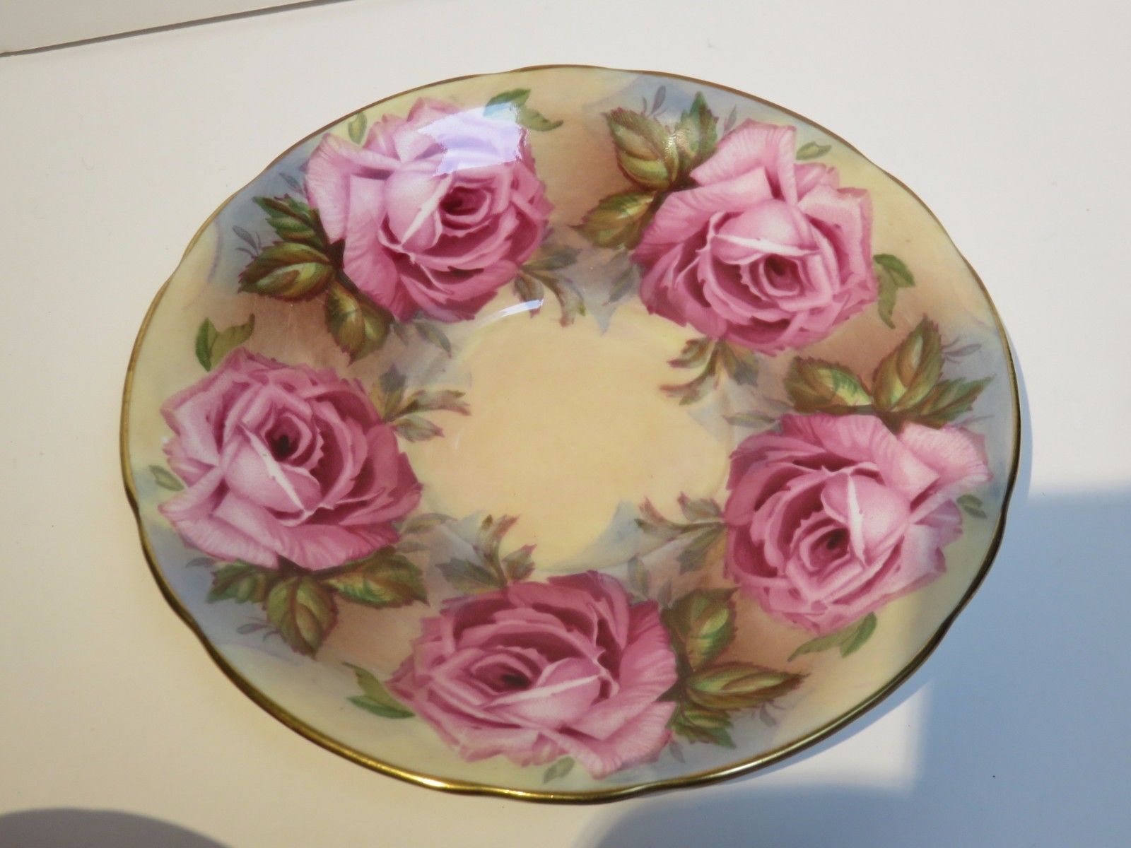 イギリス（英国）製 エインズレイ（AYNSLEY）エリザベスローズピンクのカップ＆ソーサー