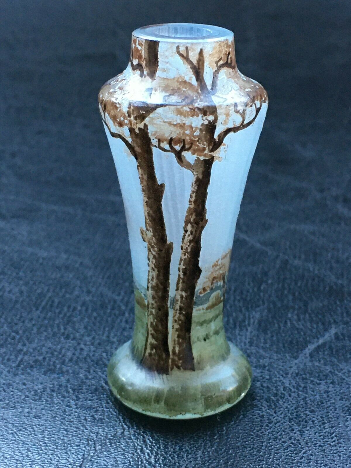 高級感 ドーム ナンシー 冬景色花瓶 ミニチュア 花器 風景 壺 夏 アンティーク 花瓶