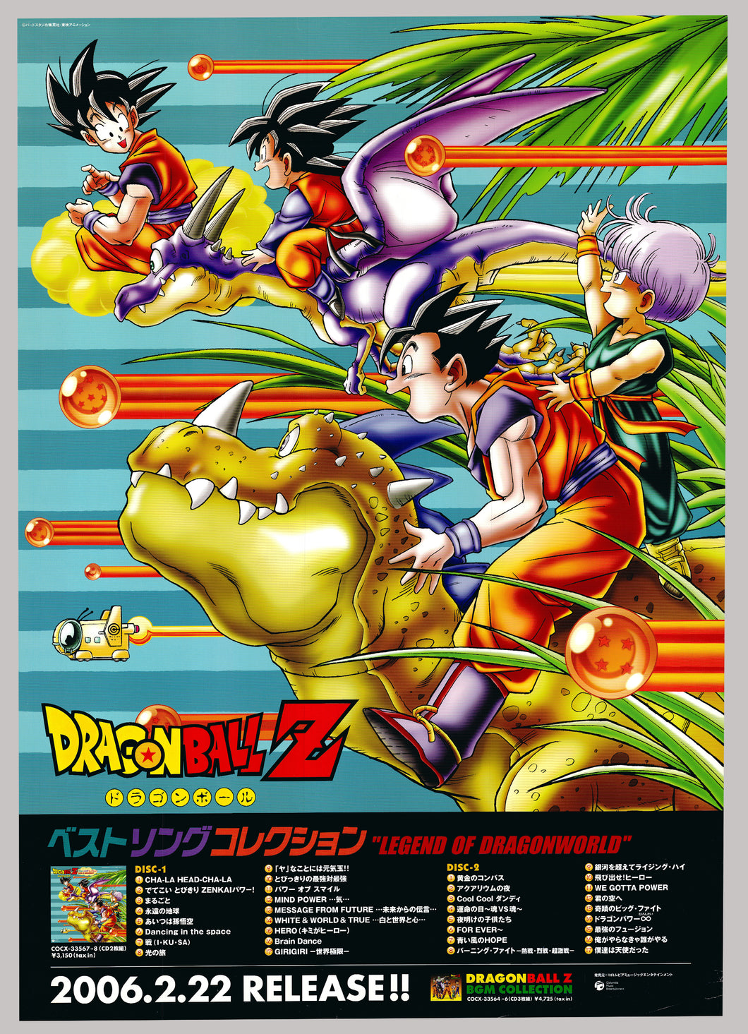 Original Dragon Ball Z Anime Poster Cel Ga Com