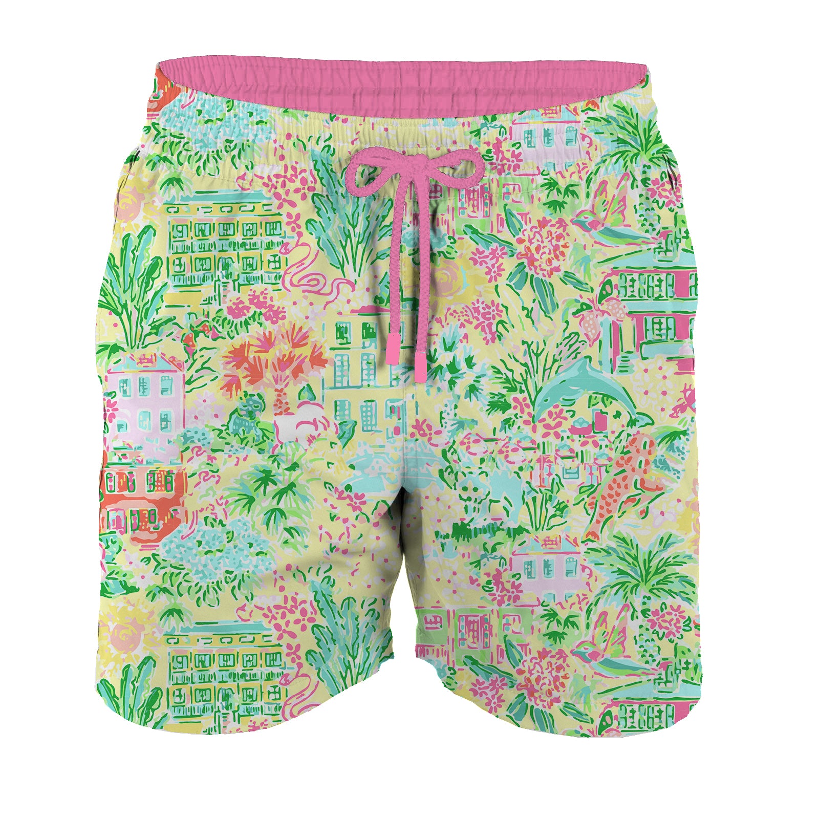 Siamo Verano Aruba Printed European Cut Swim Shorts for Men