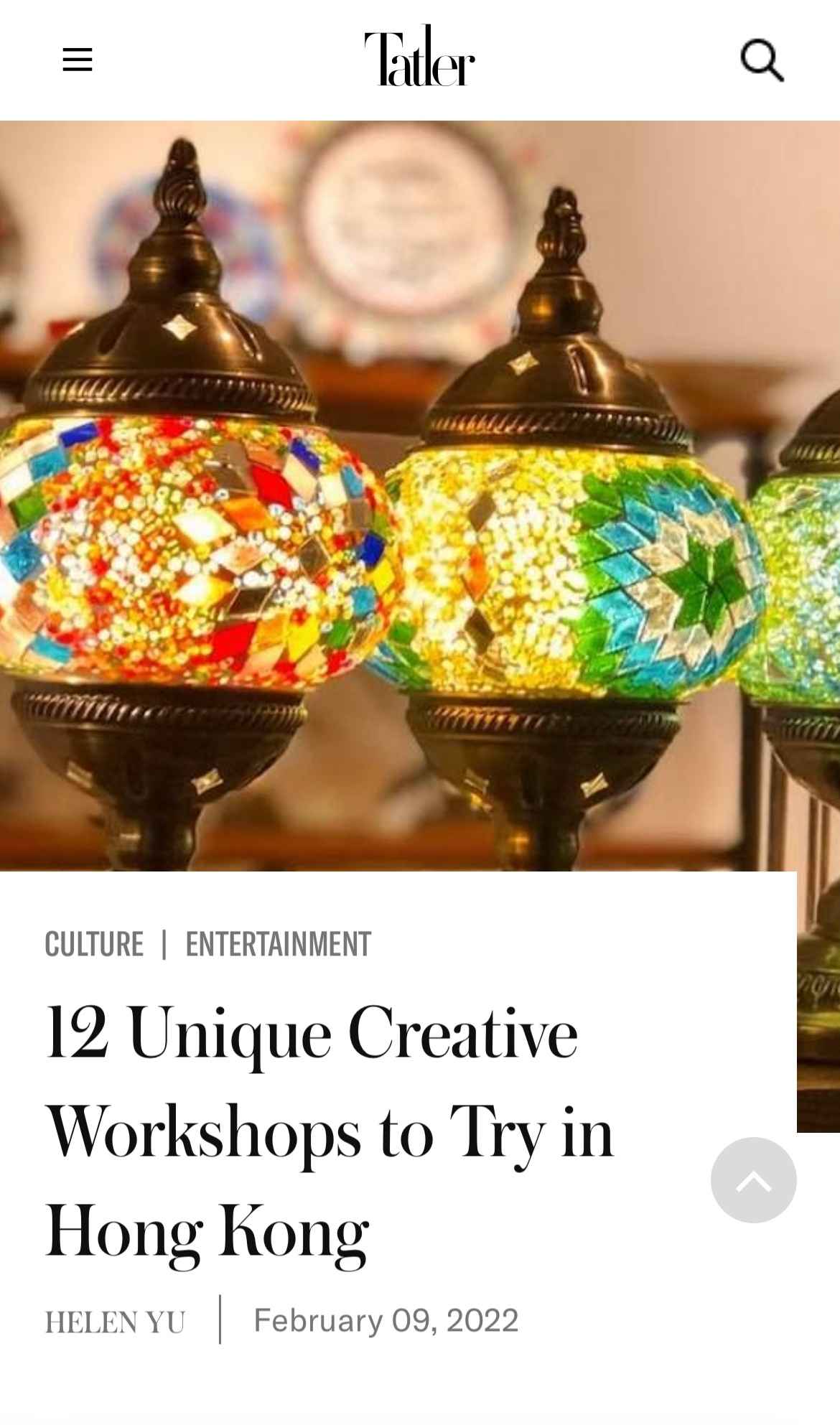 Tatlerasia.com Mosaic Art Studio got featured on Tatler website