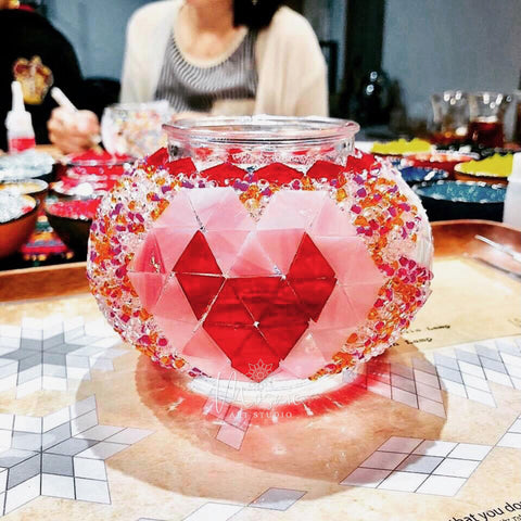 turkish mosaic lamp, valentines day, love