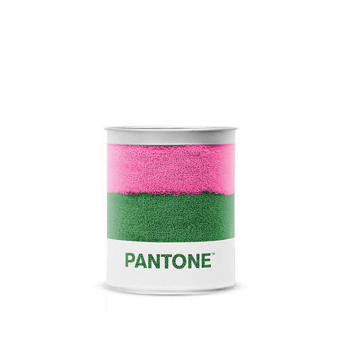 PANTONE Funmix Collection 優質純棉拼色方巾 - 桃紅/綠 HO02W