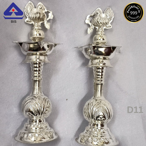 Silver Diya at Wholesale Price | 10+ New Designer Long Silver Lamp ...